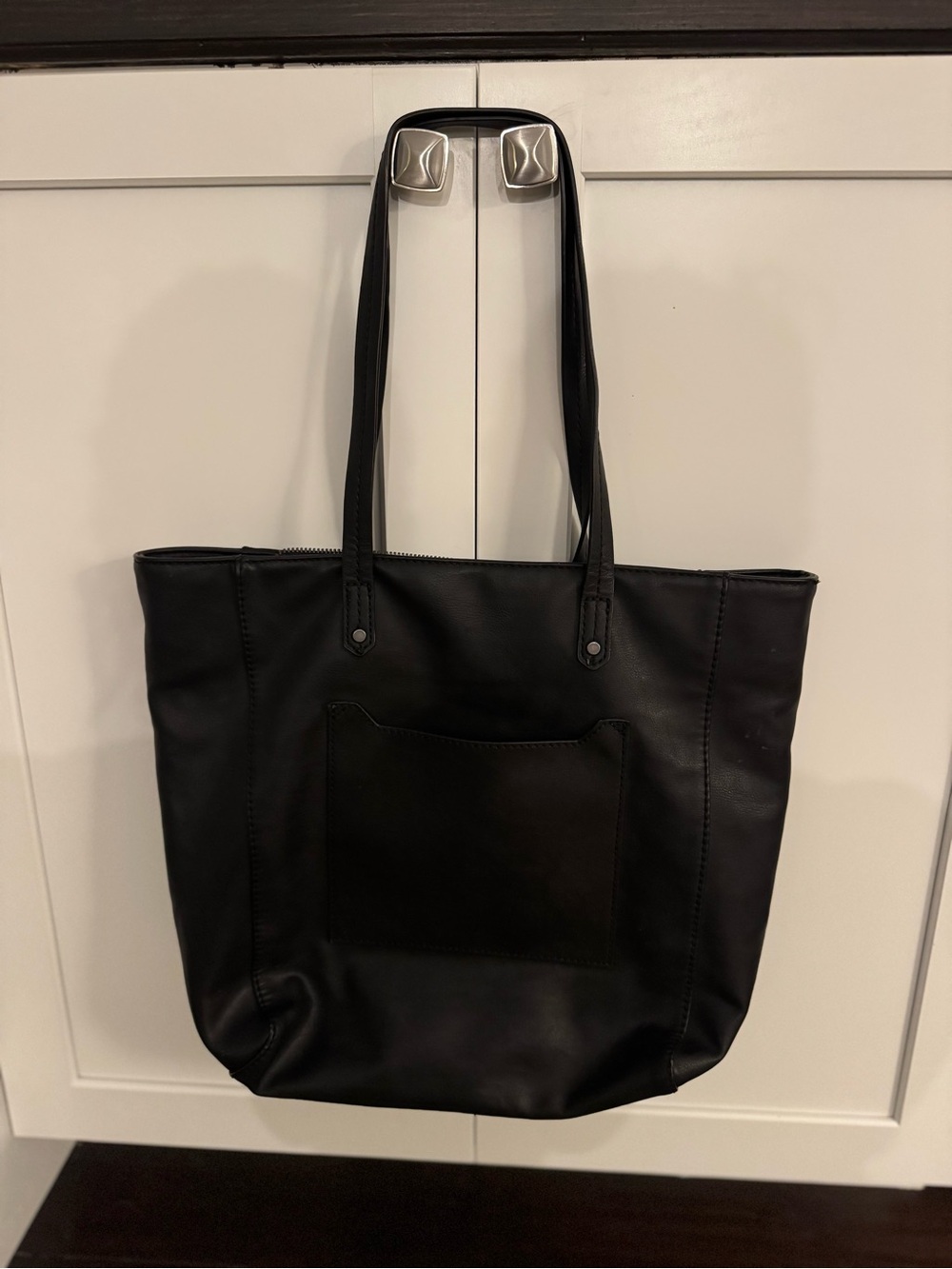 ❤️ Universal Thread Black Faux Leather Tote